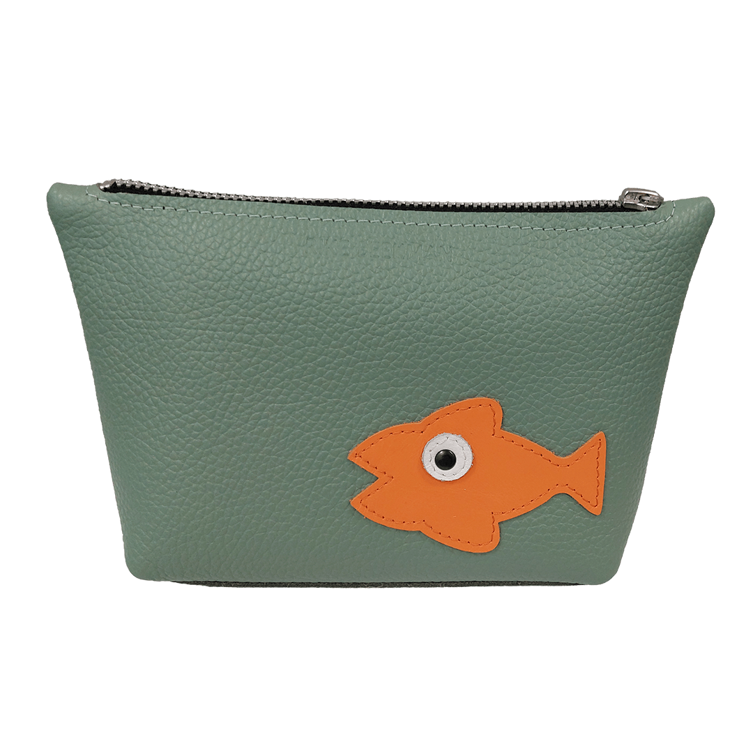 Make-up tasje Felix <br> Pistache - Afbeelding 2